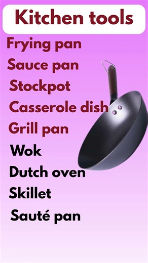 Cooking 🔪🍳 Pots and Pans 🤤 Kitchen tools #Tools #Equipment #Pots #Pans #learnenglishenglish