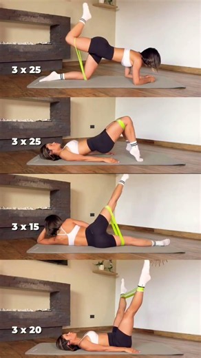 🍑 4 Exercices avec Élastique pour des Fessiers Bombés et un Ventre Plat ! 💪 Routine Maison