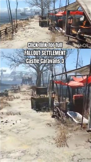 Castle Caravan Camp 3 no mods Fallout 4 #settlementbuilding #creativegaming #wastelandadventure