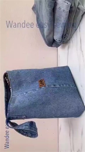 DIY Denim Shoulder Bag from Old Jeans