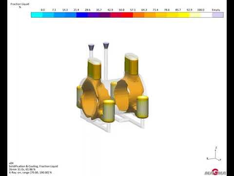 Low Alloyed Steel Casting Magmasoft Solidification #casting #magmasoft #engineering #solidification