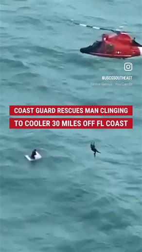 286K views · 2.8K reactions | WATCH: Dramatic video captures the moment the Coast Guard saves a boat captain holding on for dear life to a cooler after he was knocked off his fishing vessel and swept into the waters by Hurricane Milton. | Fox News | Facebook