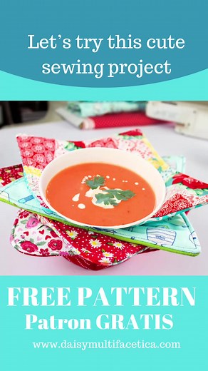 DIY Microwave Bowl Cozy #sewingproject #sewingtutorial #sewing #bowlcozy #diy #freepattern | Daisy Multifacetica | Facebook