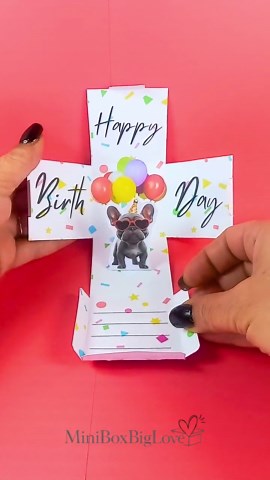 Bulldog Pop up Card, Birthday Surprise Box, Dog Lover Gift, Printable Template (instant Download) - Etsy