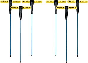 T&T Tools 54-Inch Mighty Probe Insulated Soil Probe – 3/8" Hex Rod Heavy Duty Steel T-Handle Probe for Landscaping, Utility Locating, Soil Testing & Wastewater, USA Made – 6 Pack