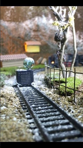 TRAIN VS SNOW FALL - Epic Marble Railroad Challenge 💥☃️ #cozyambience
