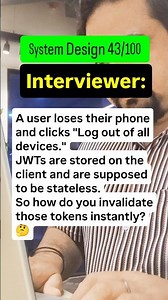 System Design 43/100 How invalidate the tokens of a user