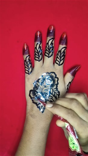 tried affordable meesho mehndi sticker #mehndi #bridal #trending#viralvideo#henna #sticker#mehndiart