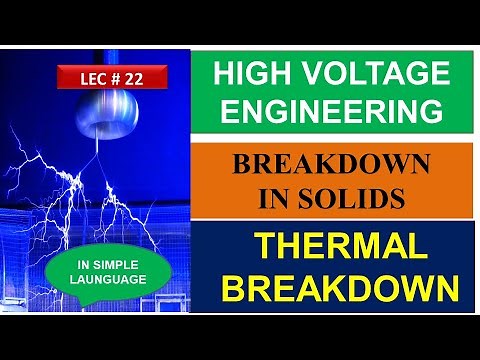 THERMAL BREAKDOWN MECHANISM OF SOLID DIELECTRICS|BREAKDOWN IN SOLIDS|HIGH VOLTAGE ENGINEERING