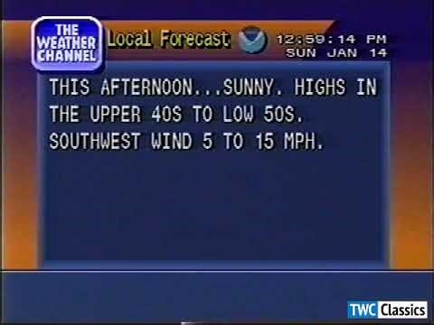 Weather Channel local forecast - 1996