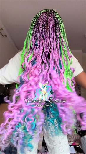 my new princess celestia inspired braids 🥹👑🌈☀️ posting it here since y’all liked it on my ig story! 💌 #princesscelestia #mlp #mylittlepony #braidsbyme #braidsstyle
