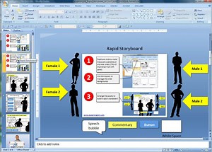 Free download. Rapid e-Learning storyboarding with PowerPoint. Enjoy! http://tinyurl.com/elearningstoryboard