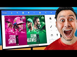 How to Create These Stunning Cricket Poster Designs in Pixellab (Free PLP File)
