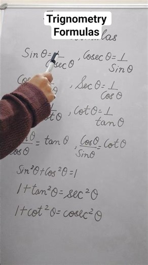 All Trignometry Formulas in just 50 sec|| Class 10 Boards|| Quick revision #shorts #trending #cbse