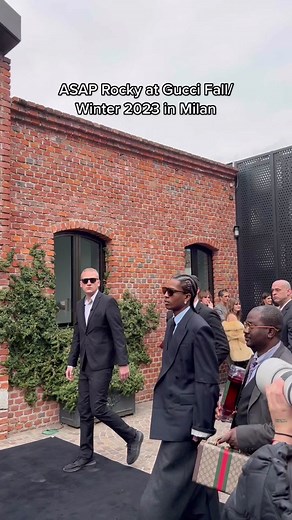 ASAP Rocky at Gucci Fall/Winter 2023 Show in Milan