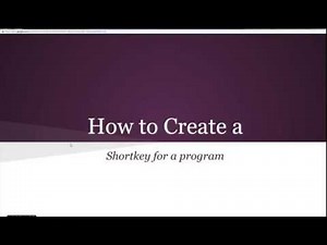 How to create a program shortkey