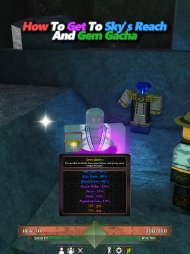 How To Get to Sky's Reach and Gem Gacha In The Veil #roblox #robloxfyp #theveil