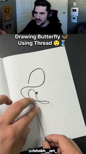 Drawing Bufferfly using Thread! 🤯‪@rishabhart‬