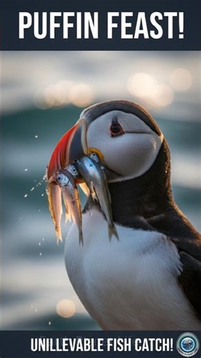 Atlantic Puffin is a Deadly Fish Hunter | 4k Wildlife Nature Documentary |