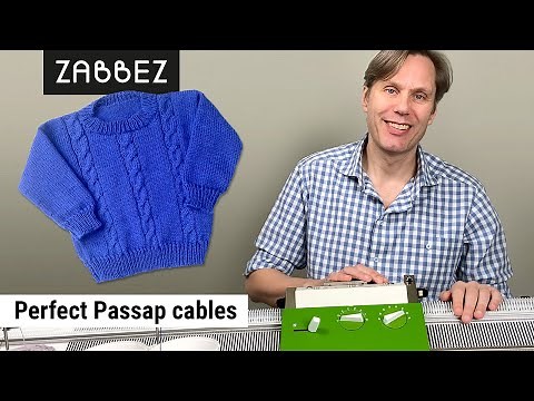Knit a baby sweater with cables | Passap Duomatic 80 knitting machine