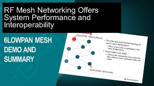 6LoWPAN RF mesh demo and summary | Video | TI.com