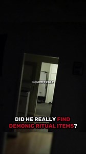 Man discovers hidden basement with dark ritual objects🚪🪬 #fyp #basement #ritual #devil