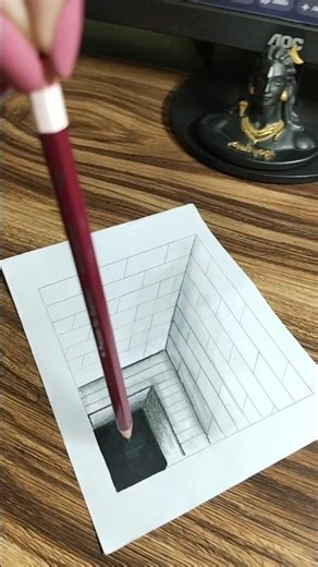 This 3D Hole Is Just a Drawing 😱 #shorts