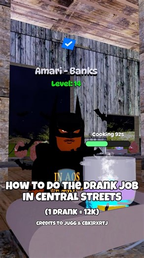HOW TO DO THE DRANK COOKING JOB IN CENTRAL STREETS #roblox #centralstreets #hood