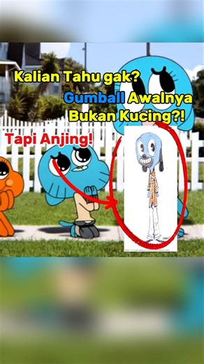 Design Awal karakter Gumball! #funfacts #gumball #cartoon
