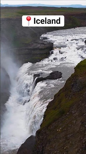 Iceland’s Gullfoss Waterfall 🇮🇸💧😯 #travel #explore #iceland