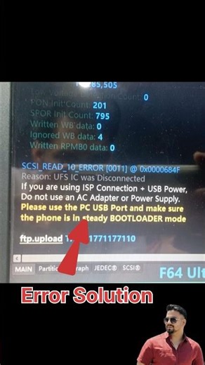 Please use the Pc USB port and make sure bootloader mode 📲✅✅ #f64error #flash64error #smarttelecom