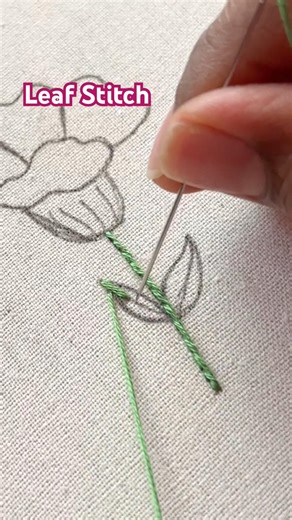 Hand Embroidery designs FLOWER Embroidery work #shorts #embroidery #satinstitch #beginnersstitch