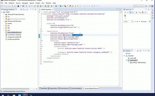 012-创建activity和AndroidMainFest.xml清单文件介绍