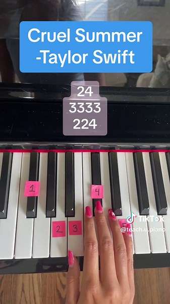 In honor if Eras Tour part 2!! Cruel Summer for beginners ☀️@Taylor Swift #taylorswift #cruelsummer #erastour #pianotutorial #fyp #fypシ #taylor #piano #taylorswiftcruelsummer