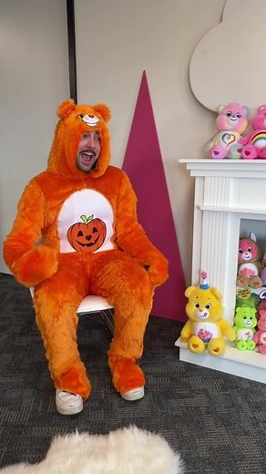 Halloween is cool & so is this Trick-or-Sweet costume 🎃🧸🧡 #carebear #carebears #40yearsofcaring #onsies #halloween #costume #fundotcom