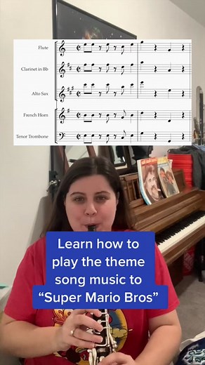 Super Mario Bros Theme Song Clarinet Cover by Jackie Gillette