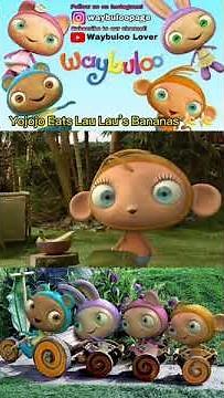 Yojojo Eats Lau Lau's Bananas 🍌🍌 #waybuloo #shorts #cbeebies #laulau #yojojo #goingbananas #bbc