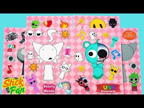 Sprunki DIY Stickers ✂️ Cute & Funny Sticker Collection💃🌺STICKER BOOK