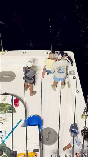 Overnight trip with a yellowfin coming to the gaff Intimidator Charters from Orange Beach, Al.