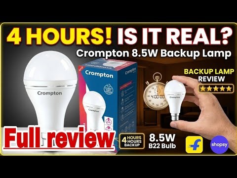 💡 Crompton 8.5W Inverter LED Bulb Full Review | Real 4 Hours Backup Test? ⚡ Flipkart/Shopsy 2026