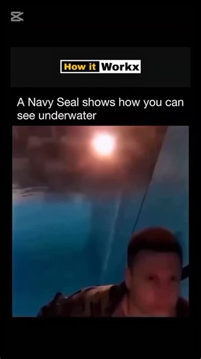 How it Workx on Instagram: "Humans can’t naturally see clearly underwater because light bends differently in water than in air, causing the cornea to lose its ability to properly focus images, which is why everything looks blurry and washed out below the surface. Some trained divers, including United States Navy SEALs, learn techniques to slightly improve clarity for short tasks, such as narrowing their eyelids to create a pinhole effect that limits incoming light and sharpens outlines. While th