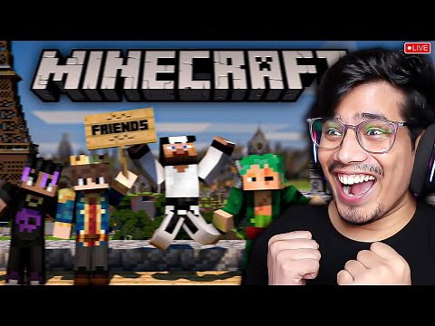 Parkour Challenge With Fleet SMP Members|Minecraft Live 😂