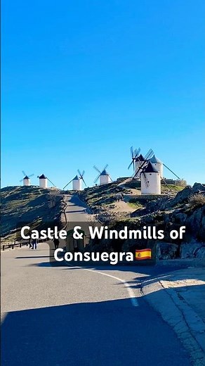 Consuegra Castle 🏰and the legendary windmills of La Mancha. 🌬️🇪🇸✨#spain #consuegra #windmill