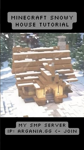 Snowy House Tutorial #funny #minecraft #minecraftbuilding #minecrafttutorial