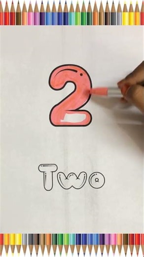 Two Tracing Worksheet | Coloring | Number 2 Tracing for Kids | Learn to Write 2