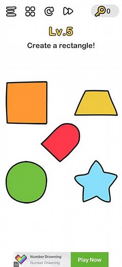 Brain Out level 5 - Create Rectangle