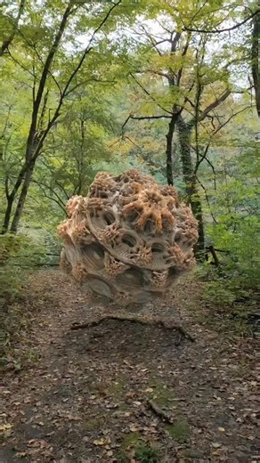 Lara Wegener MD on Instagram: "Visualizing a Mandelbulb fractal in the forest. The Mandelbulb is a three-dimensional fractal, considered a potential 3D equivalent of the famous 2D Mandelbrot set. Constructed for the first time in 1997 by Jules Ruis and in 2009 developed by Daniel White and Paul Nylander using spherical coordinates, with the intention of visualizing the Mandelbrot set in higher dimensions. Although a canonical three-dimensional Mandelbrot set does not exist, since there is no thr