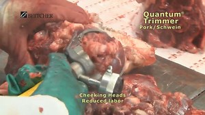 Pork Processing Cheeking Heads for Lean Recovery
