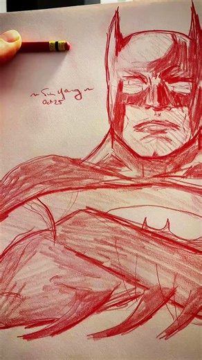 Super quick sketch of my favourite character of all time! The #batman | Sycris Comix | Facebook