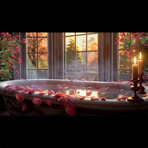 Romantic Bath 🕯️🌹 Relax Ambience